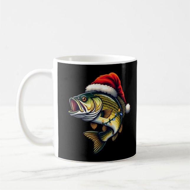 Caneca De Café Papais noeis de pescado felizes pescando pasto pes (Esquerda)