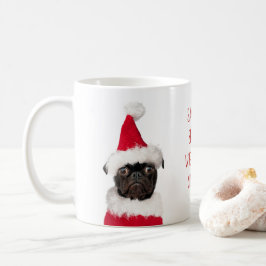 Caneca De Café Papais noeis De Puppy Pretos De Natal Bonitos Vêm 