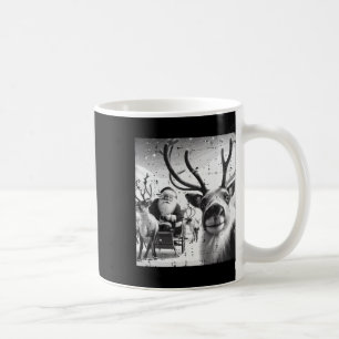 Caneca De Café Papais noeis De Reindeer De Natal Selfie Engraçado