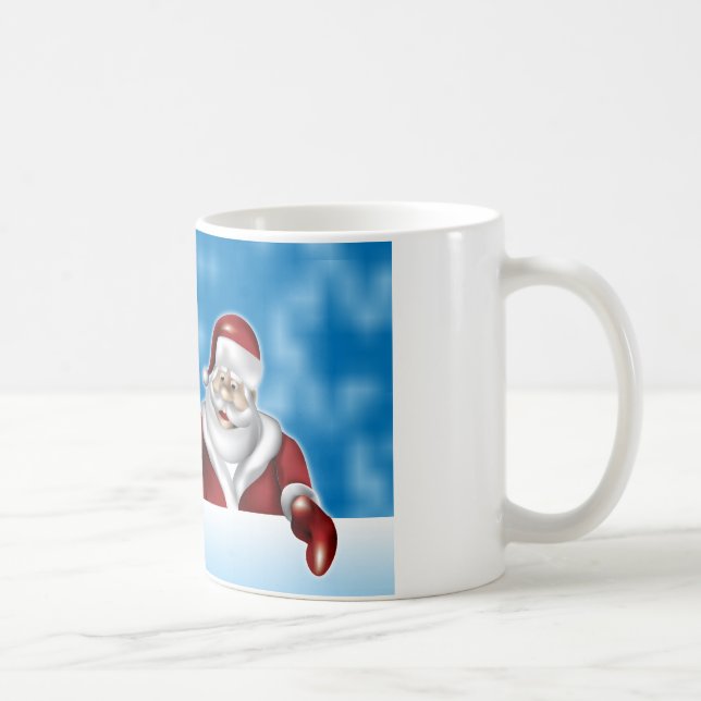 Caneca De Café Papais noeis Desejando Feliz Natal Mug 11oz (Direita)