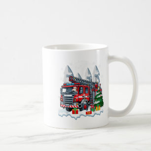 Caneca De Café Papais noeis Dirigindo Caixas de Natal De Caminhão