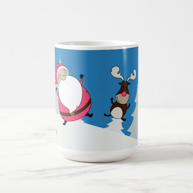 Caneca De Café Papais noeis e gravadores personalizados de nomes  (Centro)