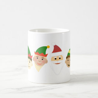 Caneca De Café Papais noeis e Mug de Café de Natal Elves