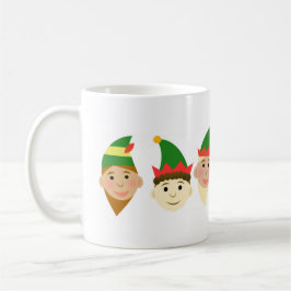 Caneca De Café Papais noeis e Mug de Café de Natal Elves