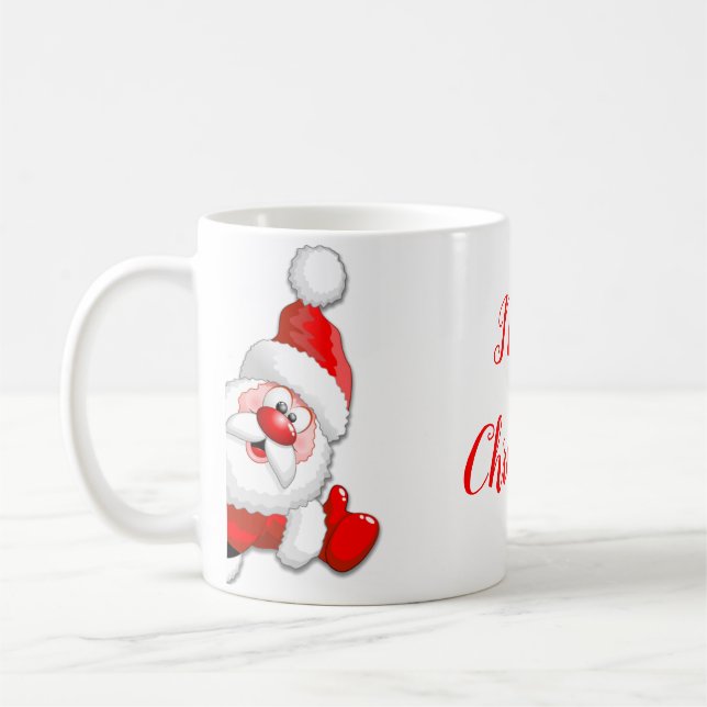 Caneca De Café Papais noeis e Reindeer Feliz Christmass Happy Car (Esquerda)
