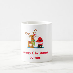 Caneca De Café Papais noeis e Rudolph