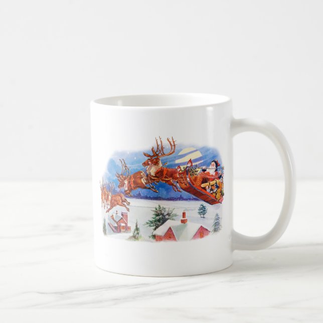 Caneca De Café Papais noeis e Sua Rebelde Voadora (Direita)