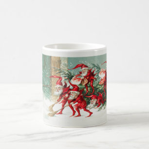 Caneca De Café Papais noeis Engraçados De Fúria Bonitos De Nata