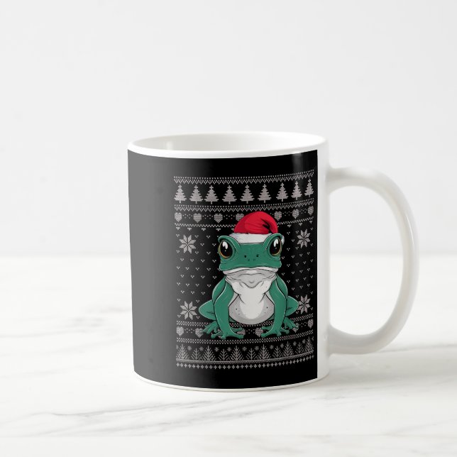 Caneca De Café Papais noeis Engraçados do Sapo Ison Dart de Natal (Direita)