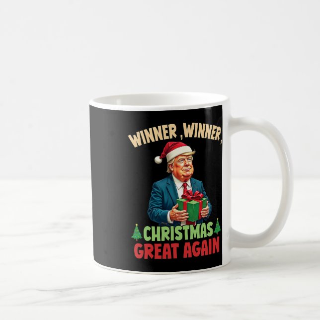 Caneca De Café Papais noeis Engraçados Humor Vencedor Vencedor De (Direita)