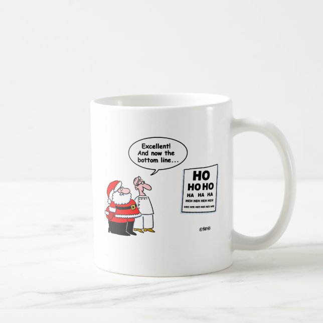 Caneca De Café Papais noeis Engraçados Olhos Médicos Café Mug (Direita)