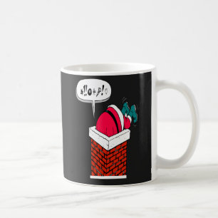 Caneca De Café Papais noeis engraçados Whimsical ficaram presos