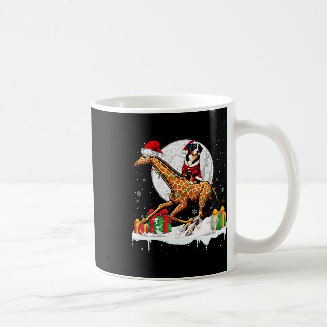 Caneca De Café Papais noeis Entlebucher Mountain Riding Giraffe C (Direita)