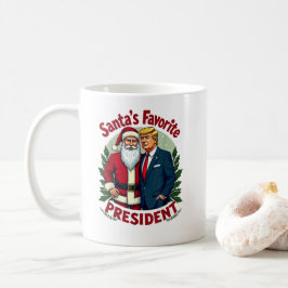 Caneca De Café Papais noeis Favoritos Presidente Trump Natal