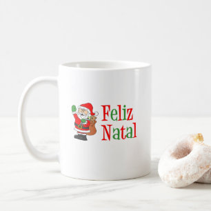 Caneca De Café Papais noeis Feliz Natal