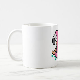 Caneca De Café Papais noeis Flamingo Floatie Engraçado Natal Em J