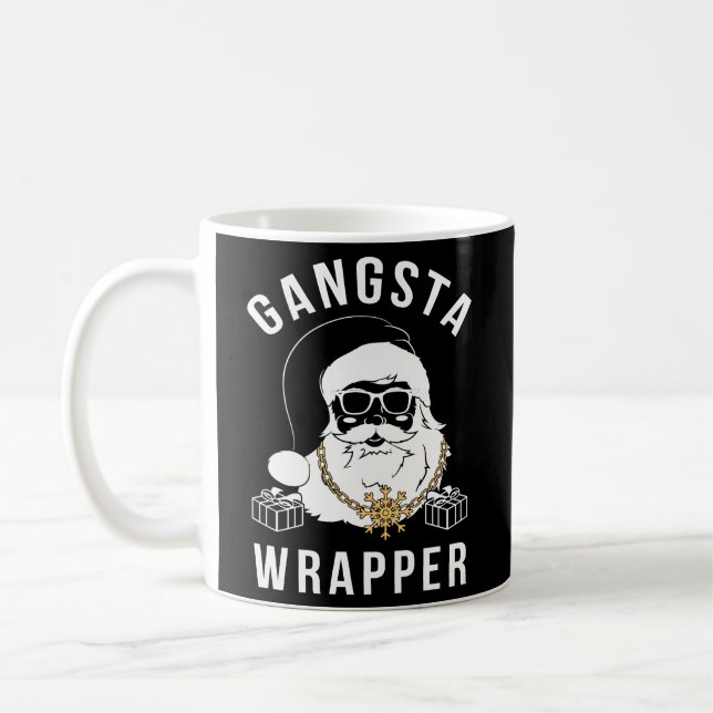 Caneca De Café Papais noeis Gangster do Wrapper Gangster (Esquerda)