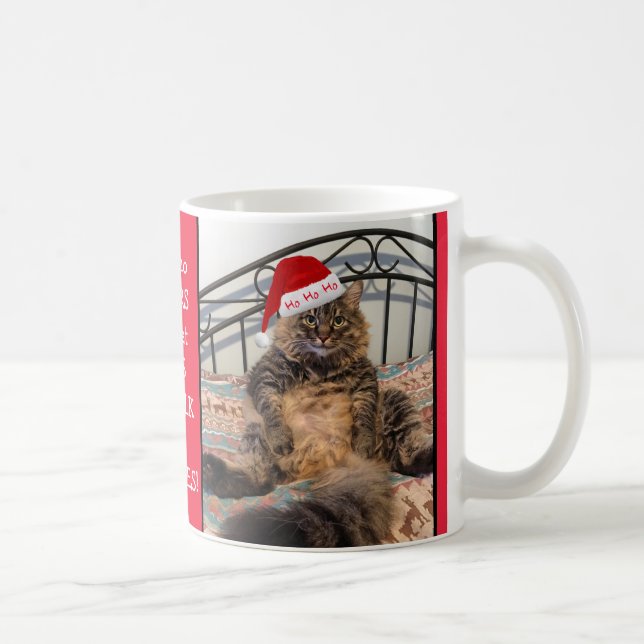Caneca De Café Papais noeis Gato Ganha Leite e Cookies Cama de Na (Direita)
