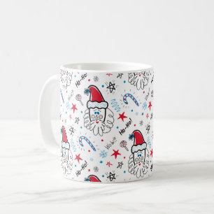 Caneca De Café Papais noeis ilustram os toques de Natal