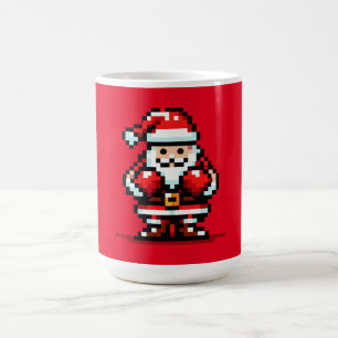 Caneca De Café Papais noeis in a box - Design de luta de Natal co