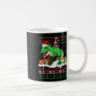Caneca De Café Papais noeis Inglês Springer Spaniel Riding T-rex 