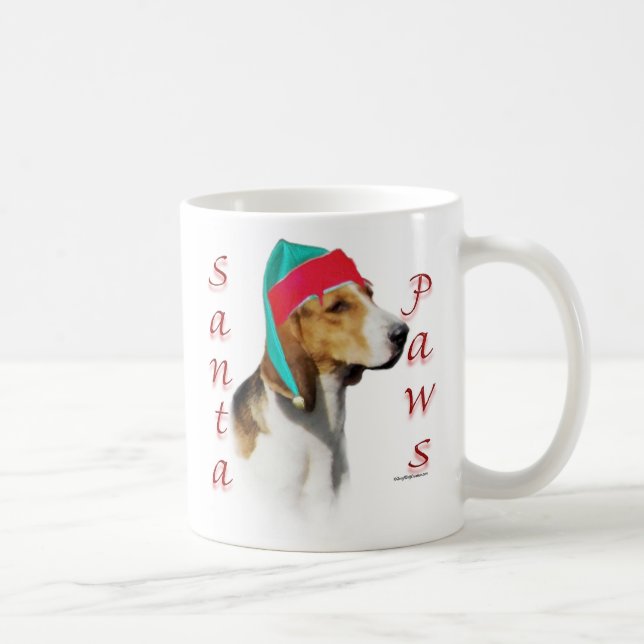 Caneca De Café Papais noeis Ingleses Foxhound Paws (Direita)
