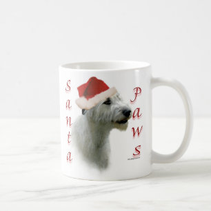 Caneca De Café Papais noeis irlandeses de Wolfhound Paws