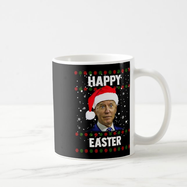 Caneca De Café Papais noeis Joe Biden Felz pascoa Suor de Natal F (Direita)
