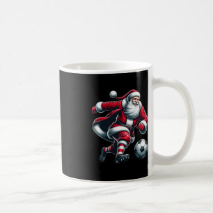Caneca De Café Papais noeis jogam futebol esportivo mulheres de N