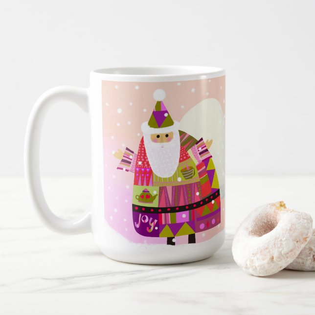 Caneca De Café Papais noeis Joyous Mug (Com Donut)