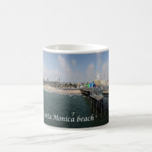 Caneca De Café Papais noeis Monica Beach - Estados Unidos -