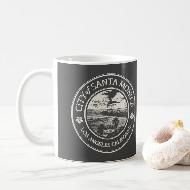 CANECA DE CAFÉ PAPAIS NOEIS MONICA CALIFORNIA (Com Donut)