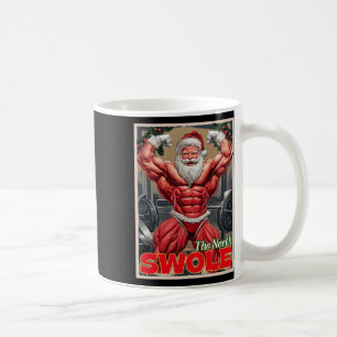Caneca De Café Papais noeis Musculares Engraçados do North Swole 