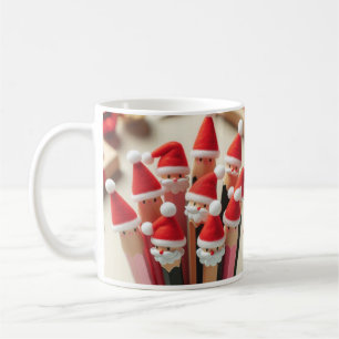 Caneca De Café Papais noeis no Lápis Um Cheio de Férias Espírito/