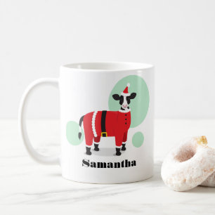 Caneca De Café Papais noeis Nome da Vaca Natal