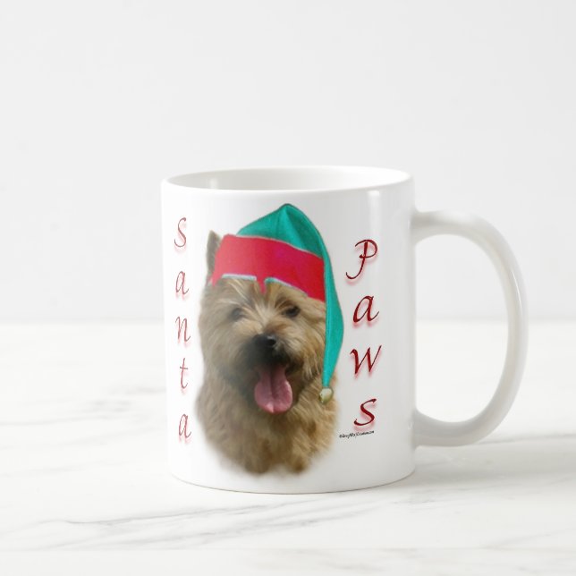 Caneca De Café Papais noeis Norwich Terrier Paws (Direita)