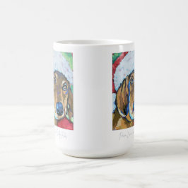 Caneca De Café Papais noeis Paz de Cão, Amor e Belly esfregam can