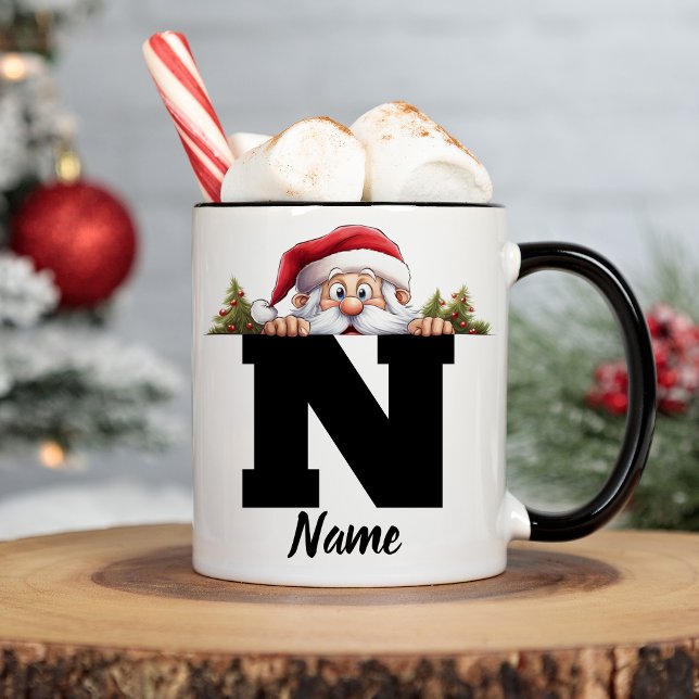 Caneca De Café Papais noeis personalizados de Natal da família mo (Criador carregado)