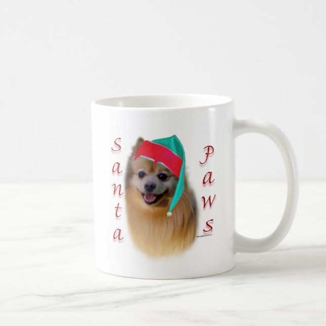 Caneca De Café Papais noeis Pomeranianos (Direita)