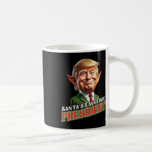 Caneca De Café Papais noeis Presidente Favorito Donald Trump Elf