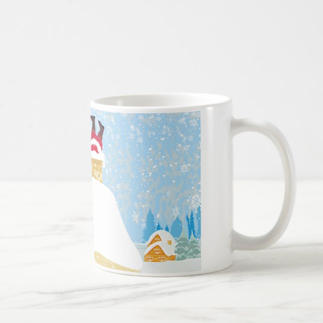 Caneca De Café papais noeis presos na chaminé (Direita)