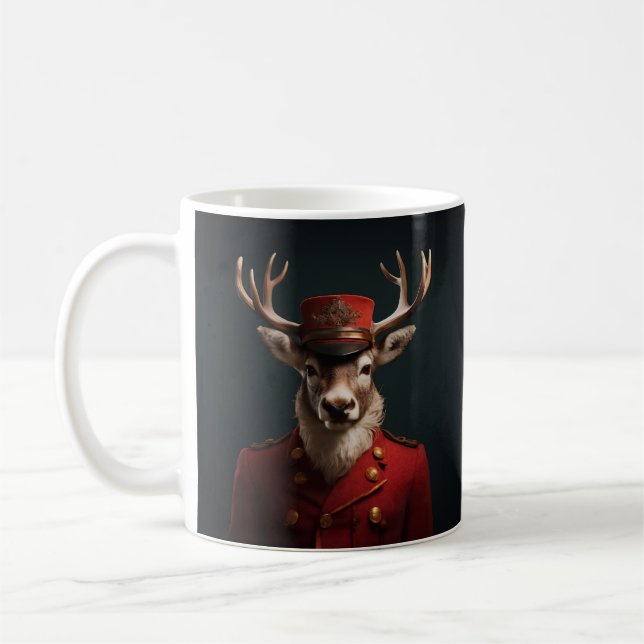 Caneca De Café Papais noeis Reindeer (Esquerda)