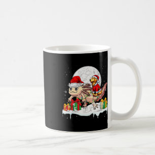Caneca De Café Papais noeis Retriever Ouro Andando Axolotl Natal 