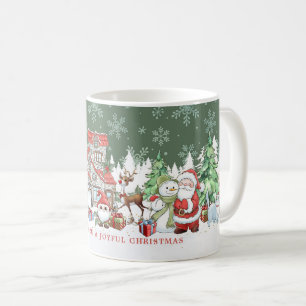 Caneca De Café Papais noeis Snowman Rudolph Cat Mug