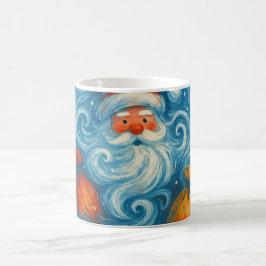 Caneca De Café Papais noeis Whimsical em uma tempestade de invern