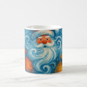 Caneca De Café Papais noeis Whimsical em uma tempestade de invern