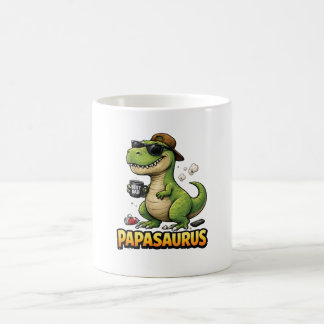 Caneca De Café Papasaurus Funny Dad