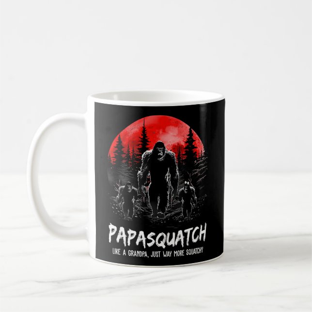 Caneca De Café Papasquatch Como Um Vovô Muito Mais Escamudo (Esquerda)