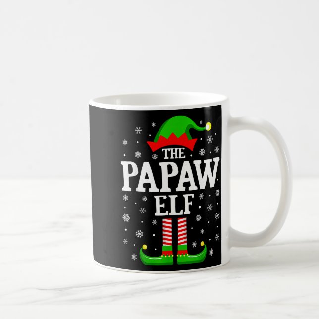 Caneca De Café Papaw Elf Funny Christmas Family Matching  (Direita)