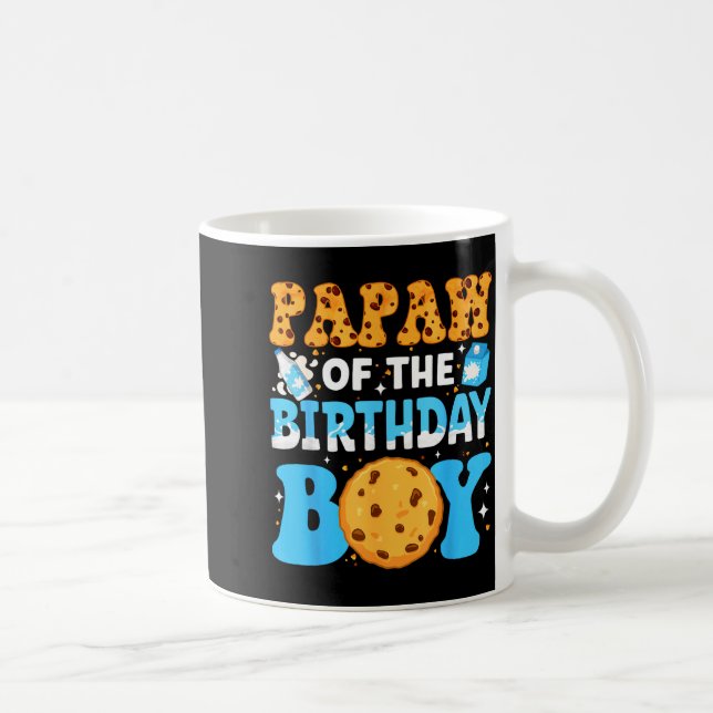 Caneca De Café Papaw Of The Birthday Boy Milk And Cookies 1st Bir (Direita)